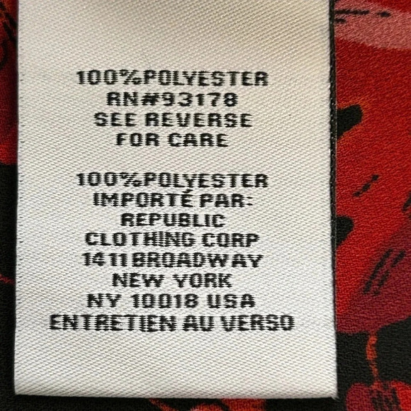 Carmen Marc Valvo Women’s Blouse Medium Floral Red Black Lace Keyhole‎ Romantic - Picture 16 of 16